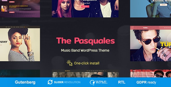 WordPress theme for Music band, artist, DJ - PASQUALES