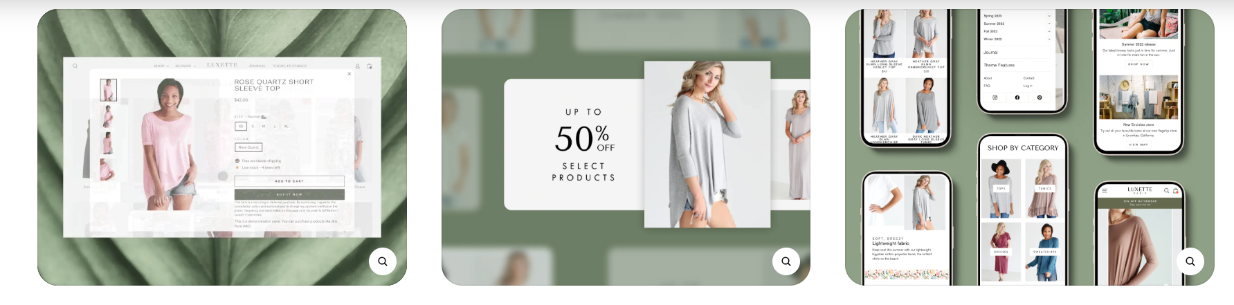 Impulse Shopify theme homepage design